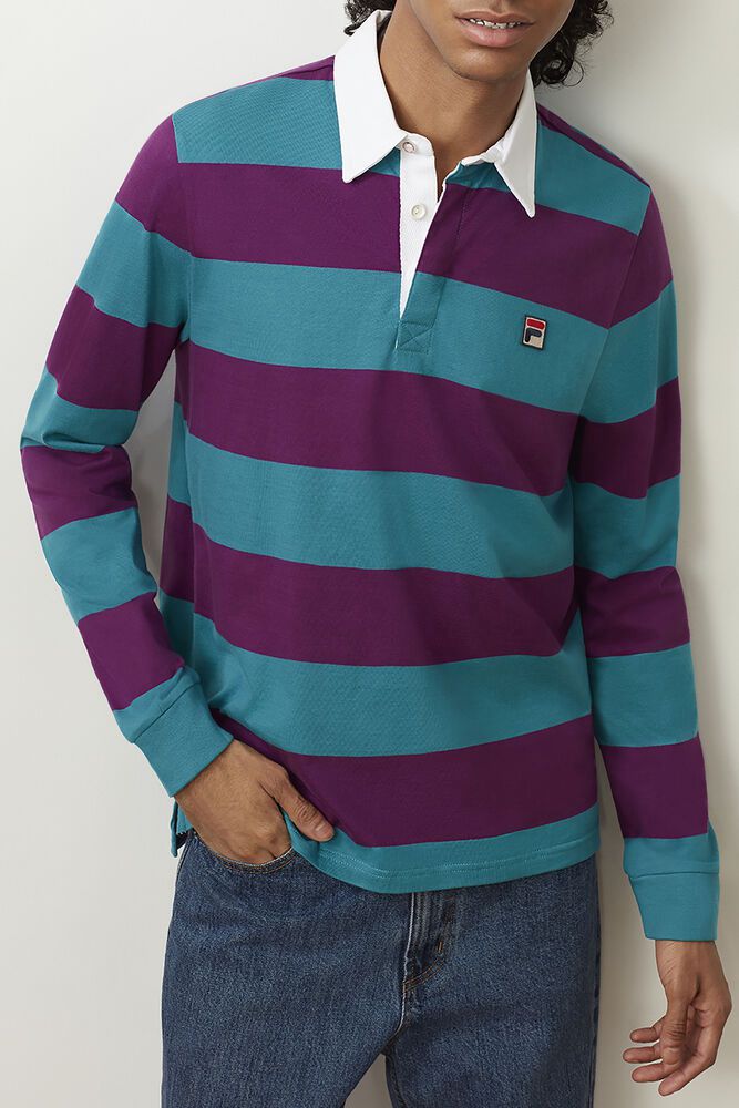 Fila Polo Mens Purple/Blue - Oscar Rugby - Philippines 0135284-CN